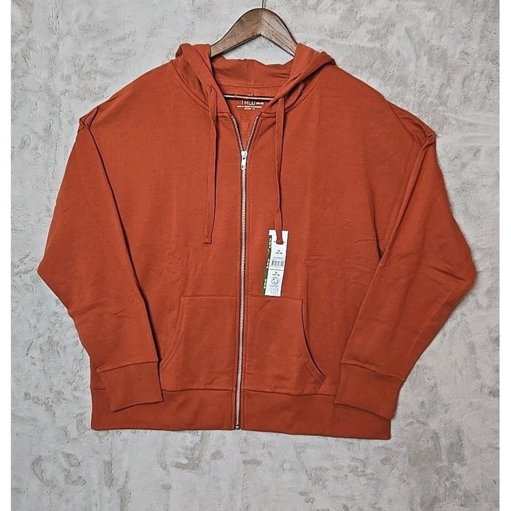 Time and Tru Relaxed Fit Full Zip Fleece Women's Jacket Rust Sz 16-18 XL *New*‎